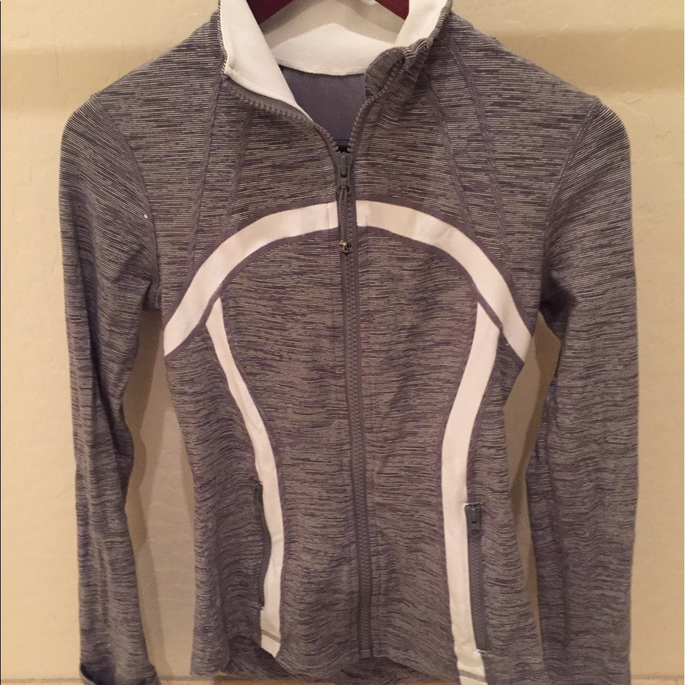 Grey and White Space Dye Lululemon Define Jacket Size 6